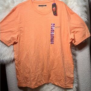GREG NORMAN GOLF TSHIRT XXL 2 Xtra LARGE SHARK LOGO Space Dye COTTON TEE Orange